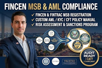 handle us msb registration, fincen compliance, aml policy, and llc setup