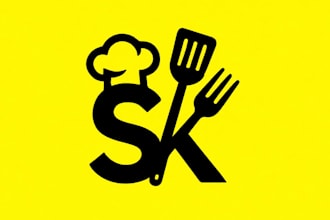 design modern food logo, restaurant branding kit, cafe packaging, brand identity