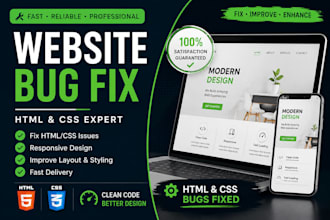 fix HTML CSS issues and improve your website design