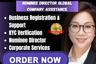 do nominee director service for US, UK, ireland, spain germany company formation