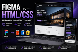 convert figma to responsive HTML CSS website