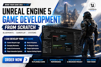 develop your unreal engine 5 game from scratch with blueprints and gameplay