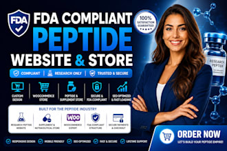 build fda compliant peptide website woocommerce research peptide store SEO