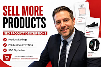 write SEO product descriptions and product listing copy
