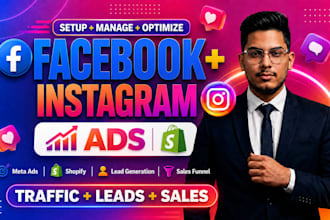 setup and manage facebook ads, instagram ads, meta ads marketing campaign