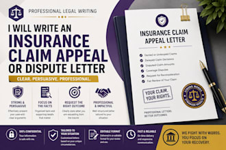 write an insurance claim appeal or dispute letter