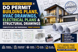 do permit building plans, hvac drawing, electrical plans and structural drawings