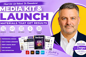 design book launch promotion, author media kit, press kit, epk, book one sheet