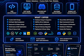 full stack develope software apps websites
