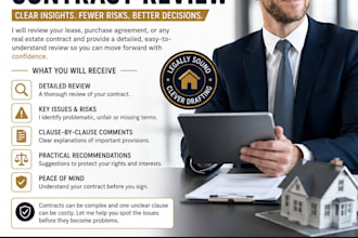 review your real estate contract, lease or property agreement