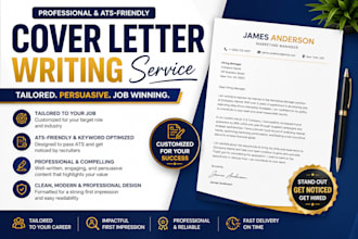 write a professional cover letter tailored to your job