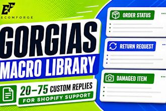 create custom gorgias macros and help center content for shopify