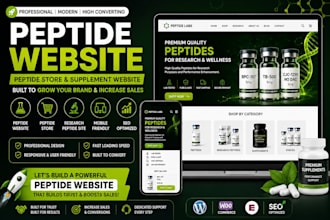 build fda compliant peptide website, research peptide sarms store website design