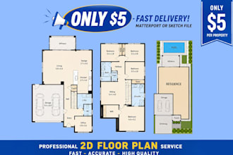 redraw floor plan for real estate agent