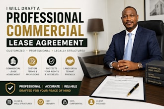 draft a professional commercial lease agreement and rental contract