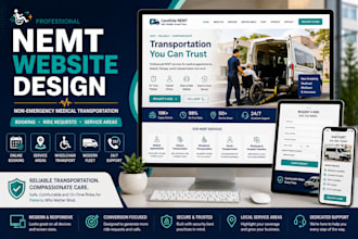 design a professional nemt non emergency medical transportation website