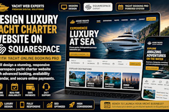 design luxury yacht charter website on squarespace with yacht online booking pro