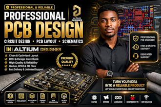 do professional pcb board design circuit design pcb layout and schematics altium