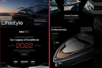 build a professional boat website, yacht , yacht tour, marine website