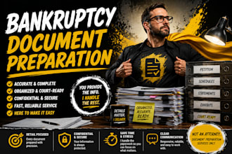 prepare your chapter 7 or chapter 13 bankruptcy documents