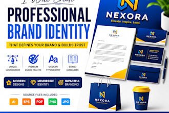 design a professional brand identity branding kit brand style guide