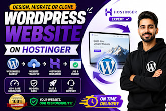 design, migrate or clone your wordpress website on hostinger website redesign