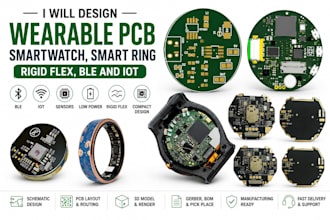 design wearable pcb, smartwatch, smart ring, rigid flex, ble and iot