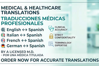 accurately translate medical and healthcare documents as a doctor