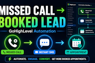 set up gohighlevel missed call text back and lead follow up automation