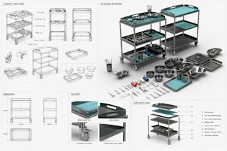 products design for jewelry, furniture, pet accessories, medical devices cad