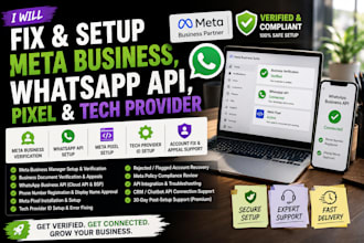 setup meta business verification whatsapp API setup and tech provider fix