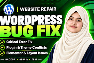 fix wordpress issues, bugs, errors, fix critical error, fix website