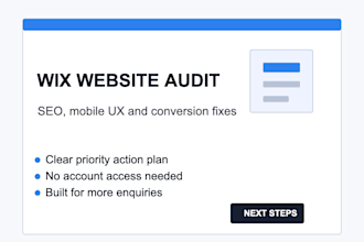 audit your wix website for SEO mobile UX and conversions