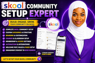 skool commuity setup skool community and course creation