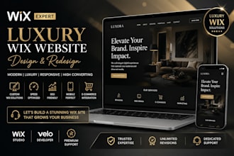 luxury wix website design redesign wix website