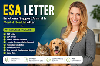 write emotional support letter esa housing esa travel esa mental health