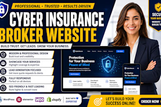 create cyber insurance broker website mortgage finance website loan website