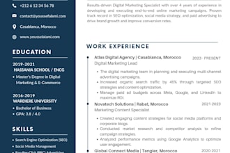 design a professional modern resume and cv