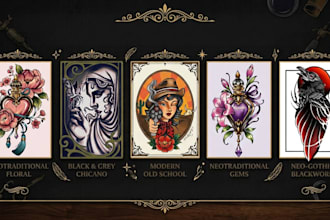 do a neotradicional tattoo design exclusive for you