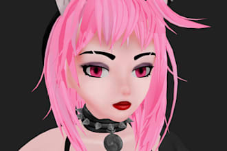 create custom vrchat avatar 3d model for pc and quest with physbones