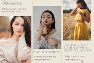 design professional canva brochures and profisional profile
