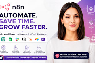develop n8n ai agent workflow, automation, api integrations and chatbots