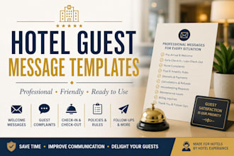 create professional hotel guest message templates