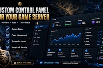 build a custom game server control panel and admin dashboard