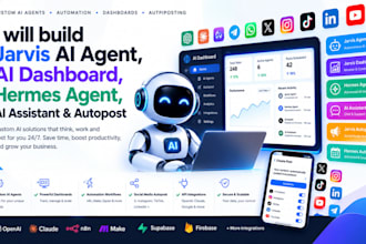 build jarvis ai agent, ai dashboard, hermes agent, ai assistant jarvis autopost