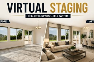do realistic virtual staging and virtual home digital staging for real estate