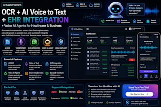 build ai saas web app ocr ai voice to text ehr integration voice ai app