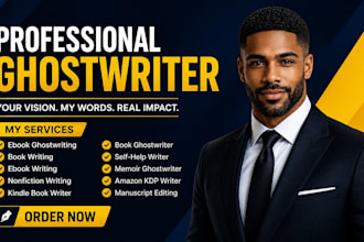 be your ebook ghostwriter, book writer and nonfiction writer for amazon KDP
