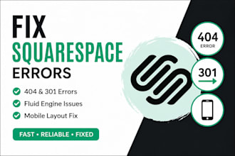 fix squarespace website error 404 301,fluid engine, squarespace mobile layout