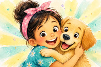 children story book illustration watercolor story book kid and book illustration